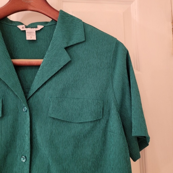 Athleta Echo Top Size Small Green Short Sleeve Ribbed Breathable 587908 NWT $99 - Picture 5 of 10